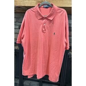 Men’s POLO By Ralph Lauren Salmon Short Sleeve Shirt Size 2XB BIG *C4